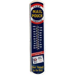 Chew Mail Pouch Tobacco Tin Thermometer Sign