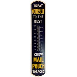 Chew Mail Pouch Tobacco Tin Thermometer Sign