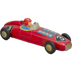 Red Racer Wind-Up Tin Litho. Toy Car