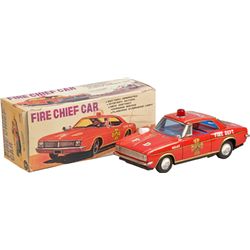 Vintage Made In Japan Tin Fire Chief Cars