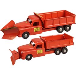 Lot of 2 - Vintage Structo US Hi-Way Dept. Work Trucks: