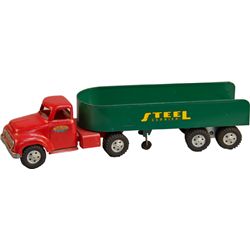 Vintage Tonka Toys Steel Carrier Semi Truck & Trailer