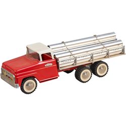 Vintage Tonka Toys Flat Bed Pipe Truck