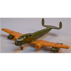 Vintage Buddy "L" Pressed-Steel Bomber 2-Prop Plane