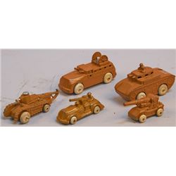 Lot of 5 - Vintage Barclay Lead-Alloy Military Toys:
