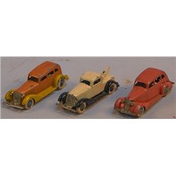 Lot of 3 - Pre-War Tootsietoy Die-Cast Misc. Cars: