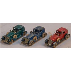 Lot of 3 - Pre-War Tootsietoy Die-Cast Graham Town Cars