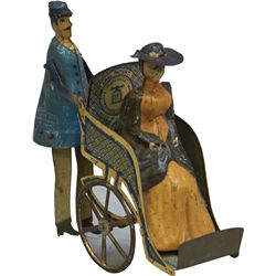 Antique Lehmann, Germany "Going To The Fair" Rollstuhl