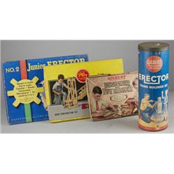 Lot of 4 - Vintage Misc. Gilbert Building/Craft Sets