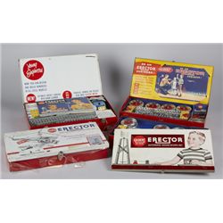 Lot of 4 - Vintage Gilbert Erector Sets c1960s: