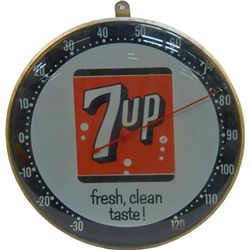 "7UP Fresh, Clean Taste!" Glass & Aluminum Wall-Mount