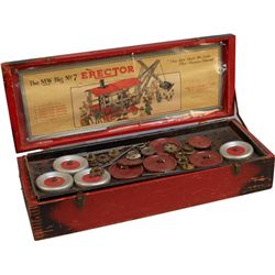 Vintage Gilbert The New Big No. 7 Erector Set c1931