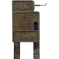 5 Cent Slusser Coin-Radio Attachment Money Box