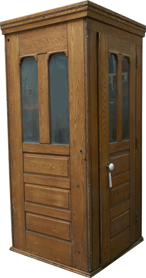 Antique Oak Telephone Booth