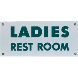 "Ladies Rest Room" Sinclair Gas/Service Station Porcela