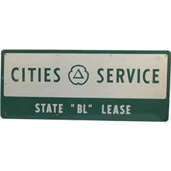 Cities Service - State "BL" Lease Porcelain Sign c1950