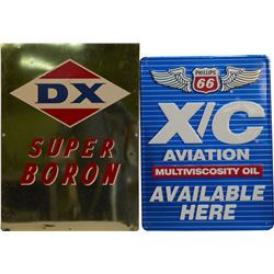Lot of 2 - Automotive Related Tin Signs: