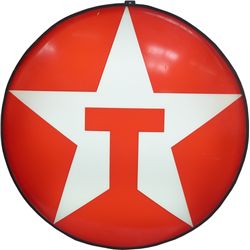 Texaco Station Light-Up Bubble Face Plastic Sign c1970