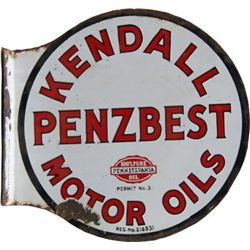 "Kendall Motor Oils PENZBEST" Double Sided Flange Porce