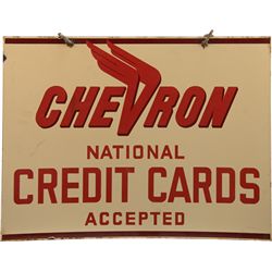 Chevron National Credit Cards Accepted Double Sided Po
