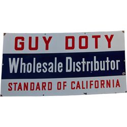 GUY DOTY Wholesale Distributor Porcelain Sign