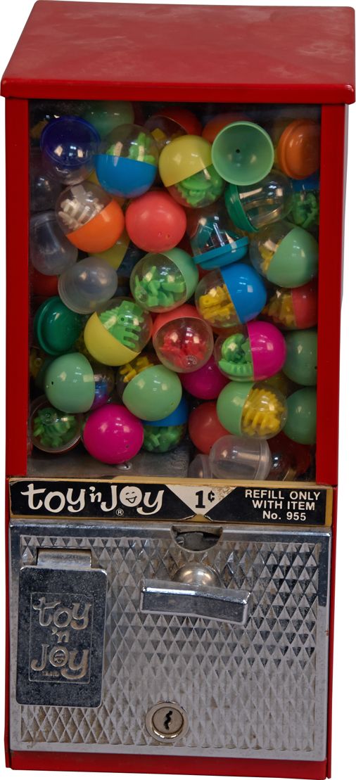 1 Cent Toy 'n Joy Red Countertop Prize Toy Vend