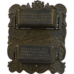 Ornate Cast-Iron Eclipse Stove Wall Mount Match Holder