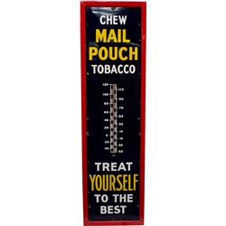 Chew Mail Pouch Tobacco Large Porcelain Thermometer
