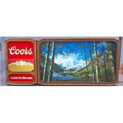 Coors Beer Light-Up Wall Mount Mountain Scene Box Sign