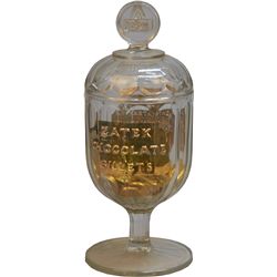 Zatek Chocolate Billets Countertop Glass Display Jar