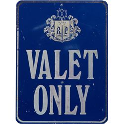 Valet Only Yacht Club Tin Sign
