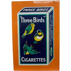 "Three Birds" Cigarettes Porcelain Sign