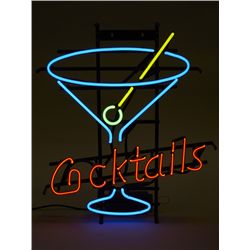 "Cocktails" Martini Glass Neon Sign