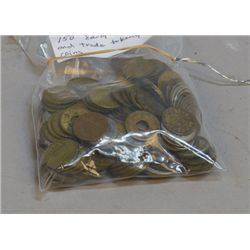 Lot of 150 Early Assorted Tavern & Trade Coins & Tokens