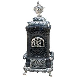 Restored, Very Ornate Cast Iron Stove  "Moore Bros"