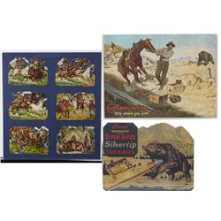 Lot of Early Western Die-Cuts & Advertisements: