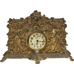 Ornate Cast-Iron Countertop "Queen" Alarm Clock