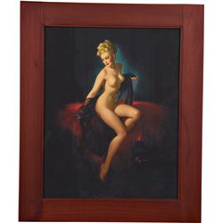 "Vision Of Beauty" Gil Elvgren Nude Pinup Art Print on