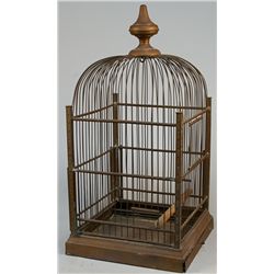 Early Wood & Metal Wire Birdcage
