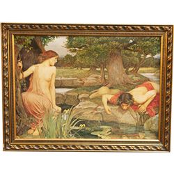 Early Nudes Garden Print on Canvas in Fancy Frame