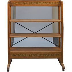 Early Oak "National Biscuit Company" 3-Shelves Display