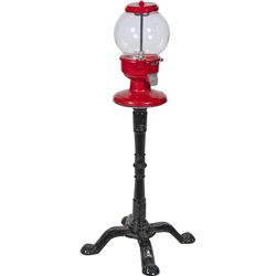 Coin-Op Carousel Red Gumball Vending Machine on Stand