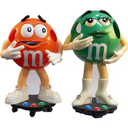 Lot of 2 Plastic Figural M&M Displays From M&M World