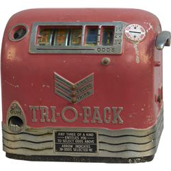 1 Cent Daval MFG. "Tri-O-Pack" Countertop 3-Reel