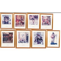 Set of 8 Norman Rockwell Saturday Evening Post Prints