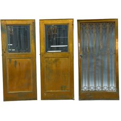 Lot of 3 Heavy Brass Doors Fancy Deco Design