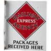 Image 1 : Railway Express Agency Double-Sided Porcelain Flange