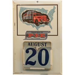 "P.I.E. - Pacific Intermountain Express" Tin Advertisem