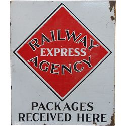 Railway Express Agency Double-Sided Porcelain Flange
