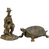 Image 1 : Lot of 2 Bronze Figural Cigar Cutters: